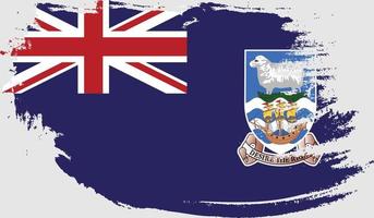 Falkland Islands flag with grunge texture vector