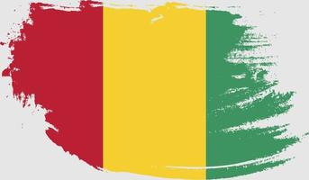 bandera de guinea con textura grunge vector