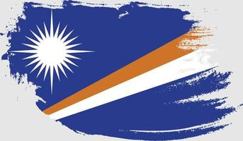 bandera de las islas marshall con textura grunge vector