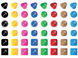arrow up right icon . web icon set . icons collection. Simple vector illustration.