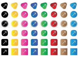 arrow up right icon . web icon set . icons collection. Simple vector illustration.