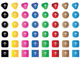 arrow up short icon . web icon set . icons collection. Simple vector illustration.
