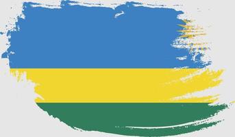 Rwanda flag with grunge texture vector