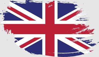 United Kingdom flag with grunge texture vector