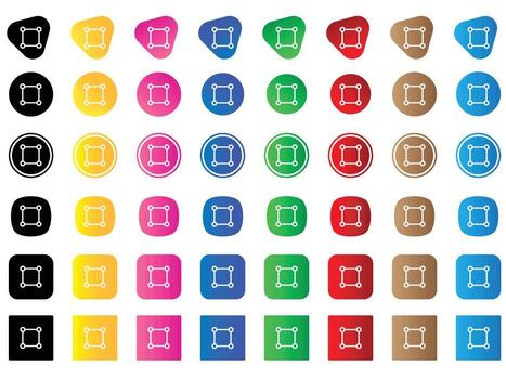 bounding box circles icon . web icon set . icons collection. Simple vector illustration.
