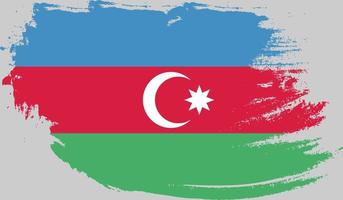 Azerbaijan flag with grunge texture vector