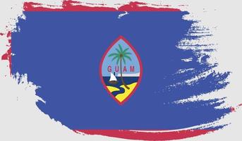 bandera guam con textura grunge vector