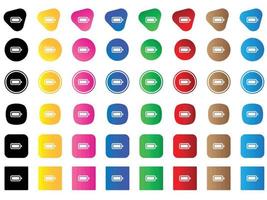 battery icon . web icon set . icons collection. Simple vector illustration.