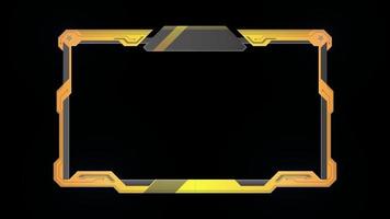 Stream Overlay twitch overlay Yellow video frame transparent background