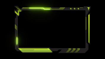 Stream Overlay twitch Green overlay video frame transparent background