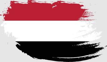 bandera de yemen con textura grunge vector