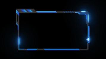 ström överlägg rycka överlägg blå neon videoram transparent bakgrund video