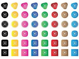 caret left square icon . web icon set . icons collection. Simple vector illustration.