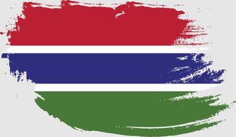 Bandera de Gambia con textura grunge vector