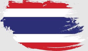 bandera de tailandia con textura grunge vector