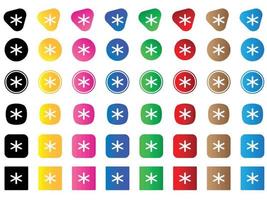 asterisk icon . web icon set . icons collection. Simple vector illustration.