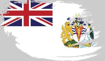 british antarctic territory flag with grunge texture vector