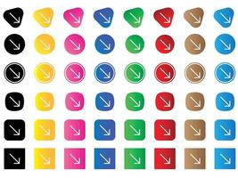 arrow down right icon . web icon set . icons collection. Simple vector illustration.