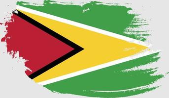 Guyana flag with grunge texture vector