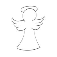 diseño de ángel imprimible para invitación de bautizo vector