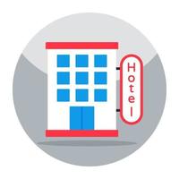 Creative design icon of hotel building vector