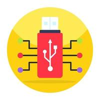 Perfect design icon of USB, universal serial bus vector