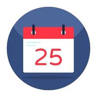 Flat design icon of schedule vector
