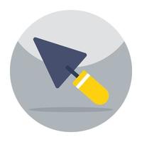 Editable design icon of trowel vector