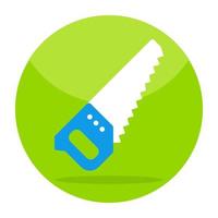 A woodcutting tool icon, vector design of saw