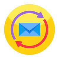 Perfect design icon of mail refresh vector