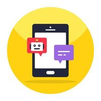 An icon design of talk bot vector