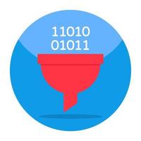 Perfect design icon of binary data filtration vector