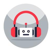 An icon design of talk bot vector