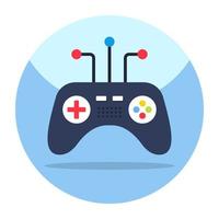 Vector design of game controller, flat design icon