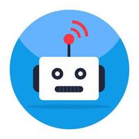 An icon design of talk bot vector