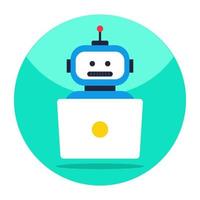 An icon design of talk bot vector