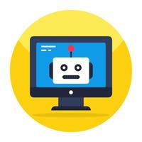 An icon design of talk bot vector