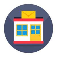 Post office icon, editable vector