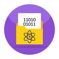 Creative design icon of binary folder vector