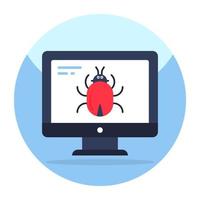 Perfect design icon of online bug vector