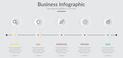 Plantilla de negocio infográfico con diseño de paso u opción. vector