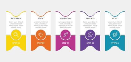 infografía de negocios. plantilla de elementos infográficos. ilustración vectorial elementos abstractos del gráfico. simple. moderno. diagrama con pasos, opciones, piezas o proceso. concepto creativo para infografía. vector