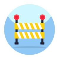 Trendy vector design of road block board