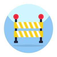 Trendy vector design of road block board