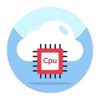 Perfect design icon of cloud processor vector