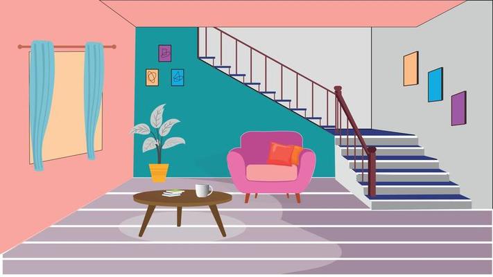 Free house inside - Vector Art