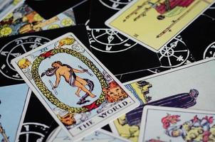 Tarot Cards with Cards of Good Meaning. photo