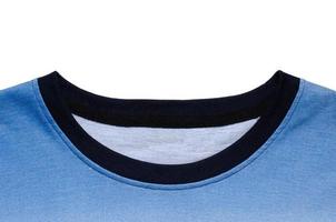 Collar of Tshirt Isolated on White Background. photo