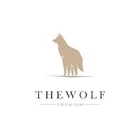 Elegant wolf simple illustration logo vector