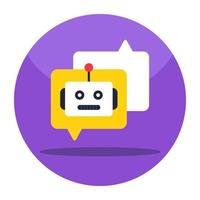An icon design of talk bot vector